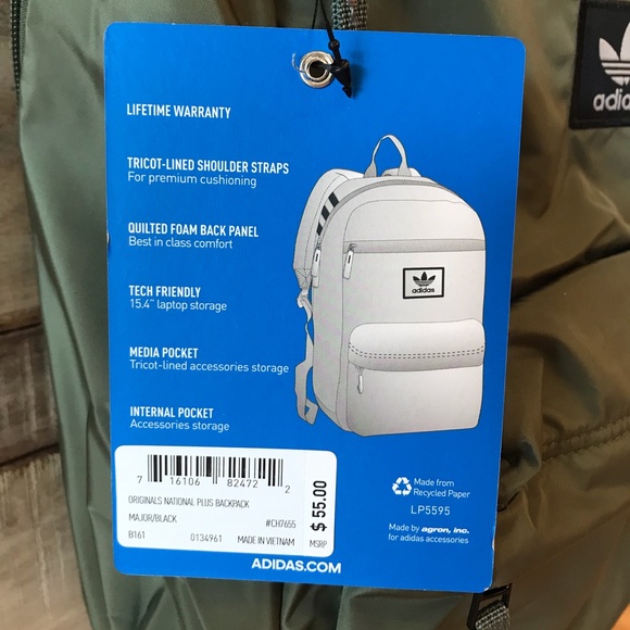 Adidas | Olive Green National Backpack - Picture 8 of 8